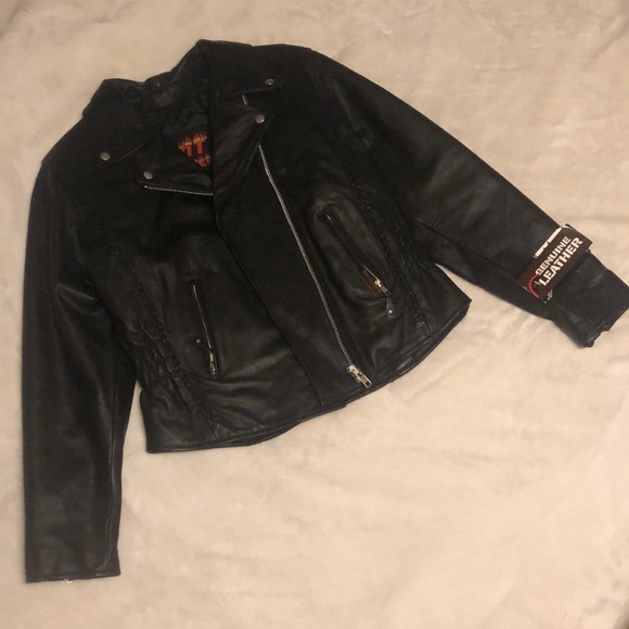 NWT! Hot Leathers Ladies Braided Motorcycle Jacket - Picture 4 of 10